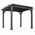 Pérgola exterior de aluminio negro 3x3x2.5 m