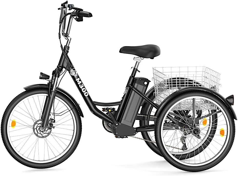 Triciclo G51, Fanesen, pantalla LCD G51, eléctrico de 24 pulgadas para adultos, para uso al aire libre y ocio urbano
