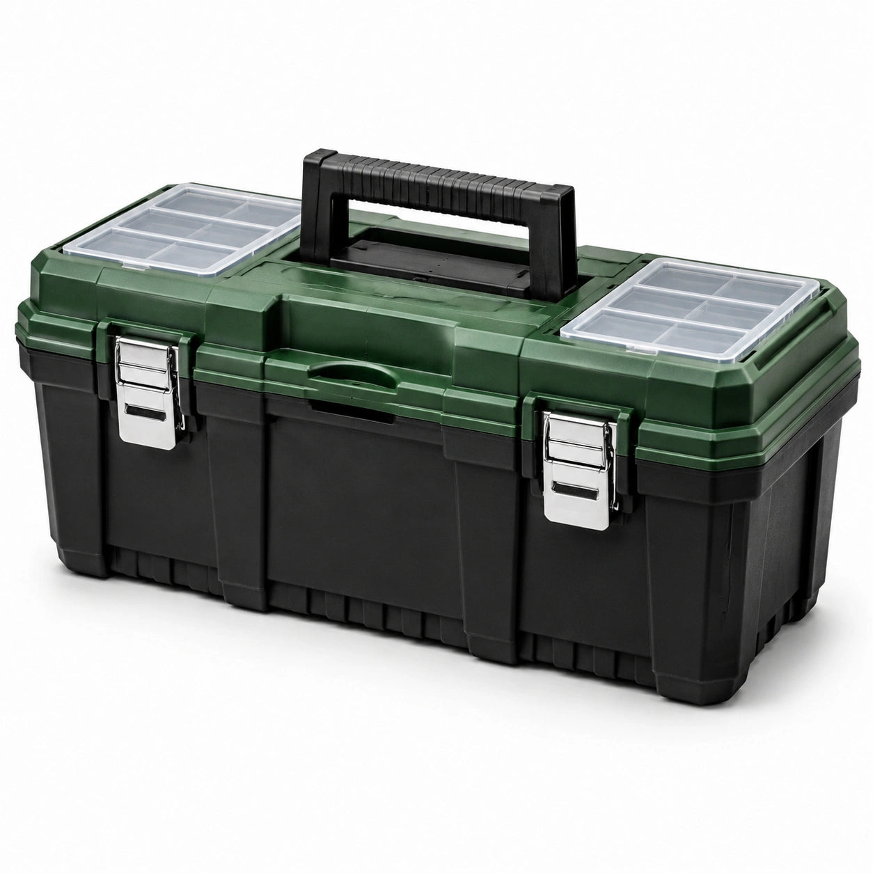 Caja de herramientas de plástico con bandejas de polipropileno 58cm x 27cm x 32cm