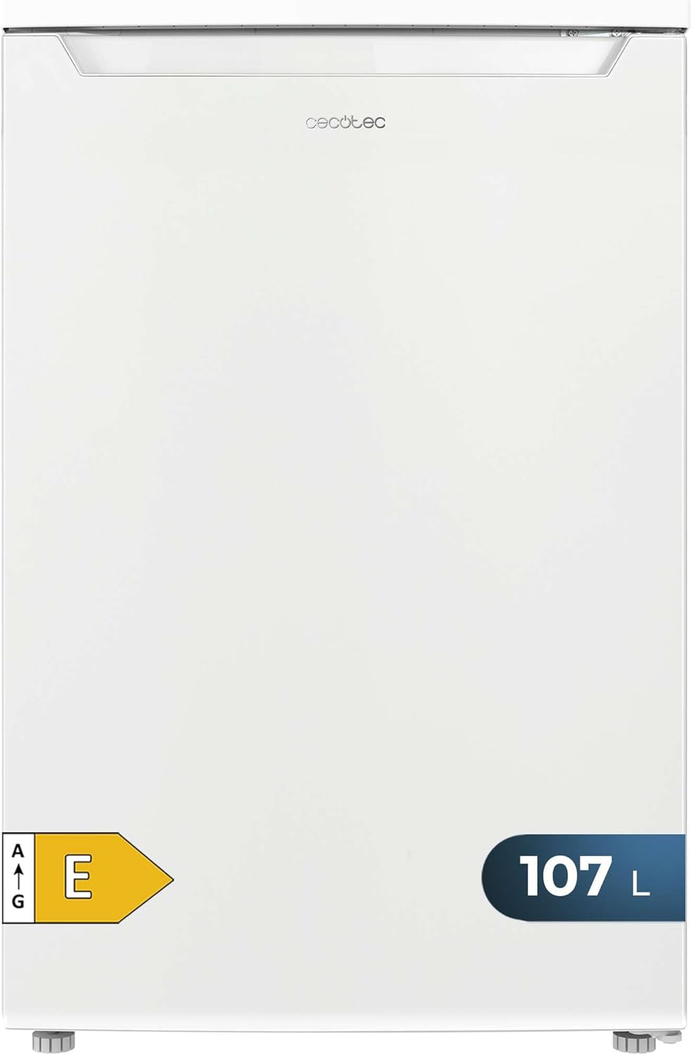 Cecotec frigorífico mini, Mini Nevera 107 L Bolero CoolMarket TT 107 White, Clase E, Ahorro energético, Puerta reversible, Cajón congelador