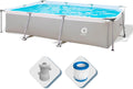 Piscinas desmontable, AVENLI, Gris, Piscina Rectangular con Estructura
