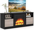 Soportes de TV y centros multimedia, KOMFOTTEU, Mueble para TV de 65' con Luces LED, Centro de Entretenimiento para Salón, Dormitorio