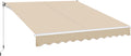 toldo, Yaheetech, Articulado Retráctil Exterior 300x250 cm para Balcón Beige, Ángulo Ajustable Adecuado para Balcón, Terraza, Estructura de Aluminio