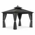 Pabellón de Aluminio con Techo de Acero Galvanizado y Cortinas de Poliéster 300x300 cm
