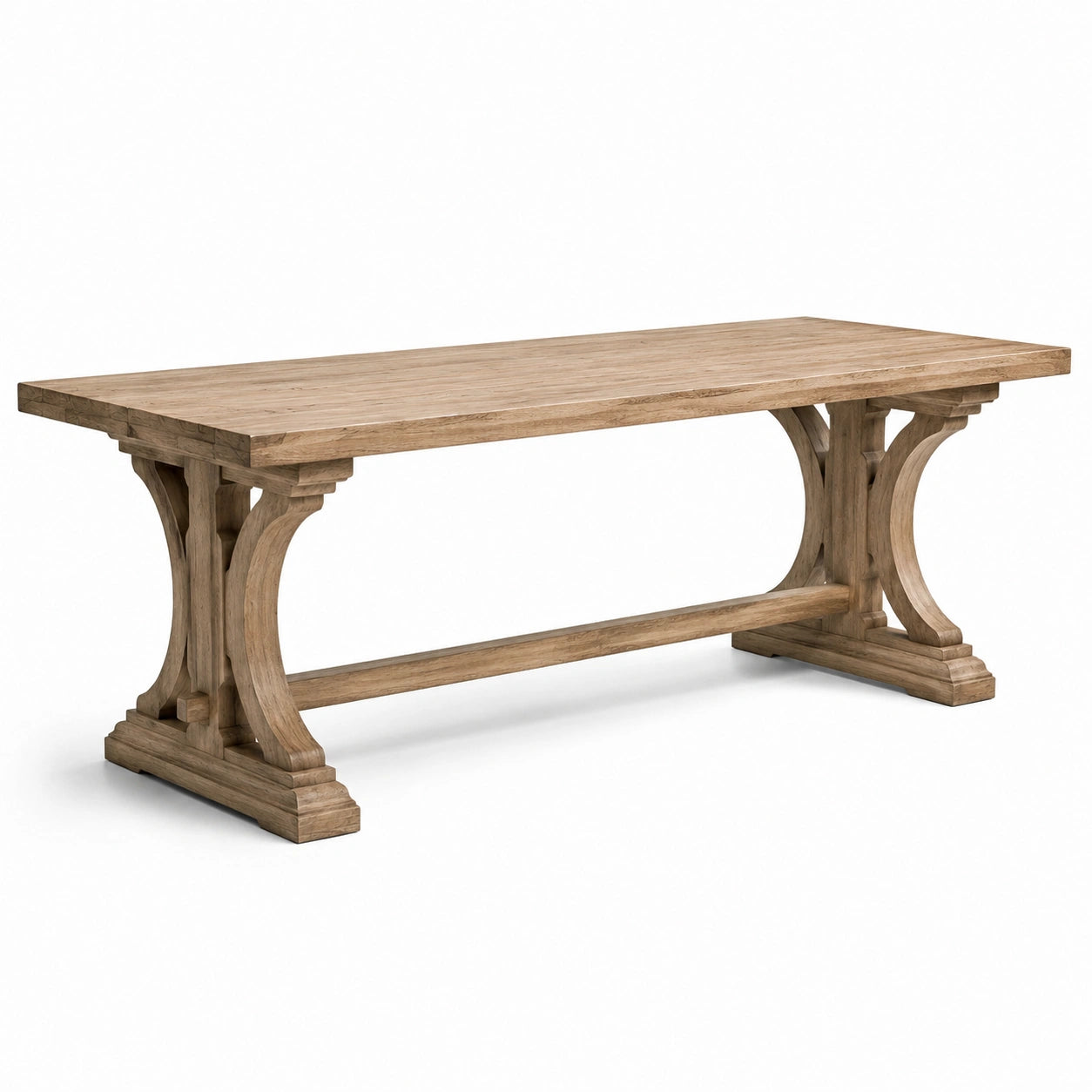 Mesa de comedor de madera de roble macizo 200x100x75 cm