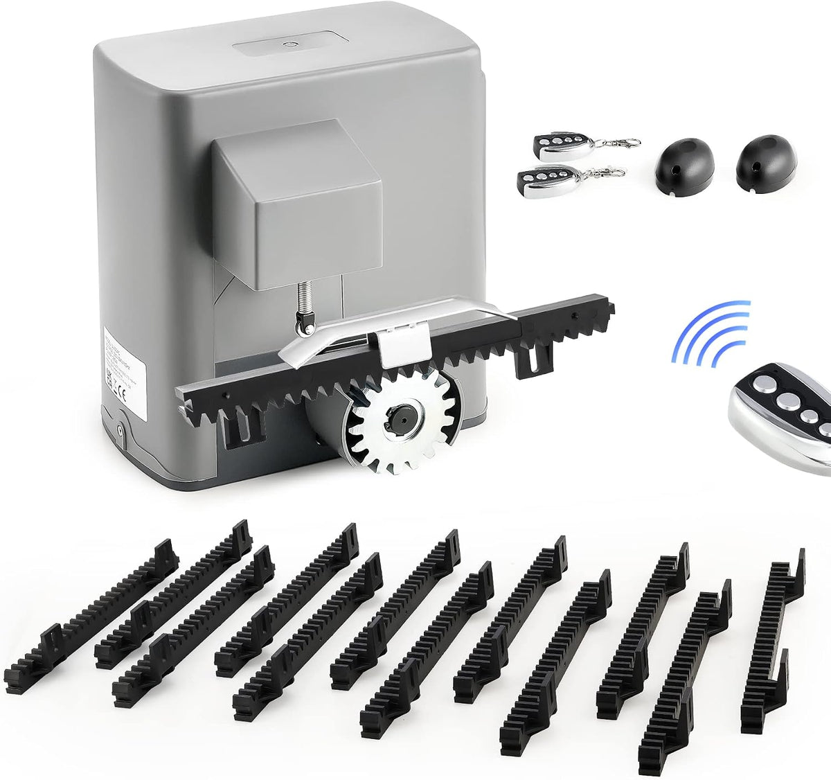 Ferretería para verja, CO-Z, 2 Control Remoto y Sensores Infrarrojos 280W Motor para Puerta Corredera para Puerta de Jardín, Garaje