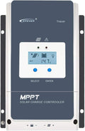 Controladores MPPT 60A, EPEVER, GEL, 60A MPPT Controlador de Carga Solar 12V, 24V, 36V, 48V con Pantalla LCD, Inundado y Usuario - Tracer 6415AN