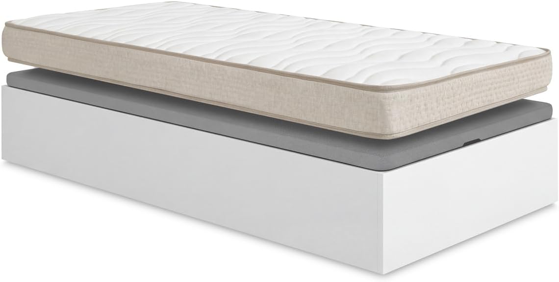 cama, DEKIT GRUPO RIMOBEL, DEKIT - Pack Ahorro Juvenil Canapé abatible Nest con Colchón viscoelástico Nova 90 x 190 cm