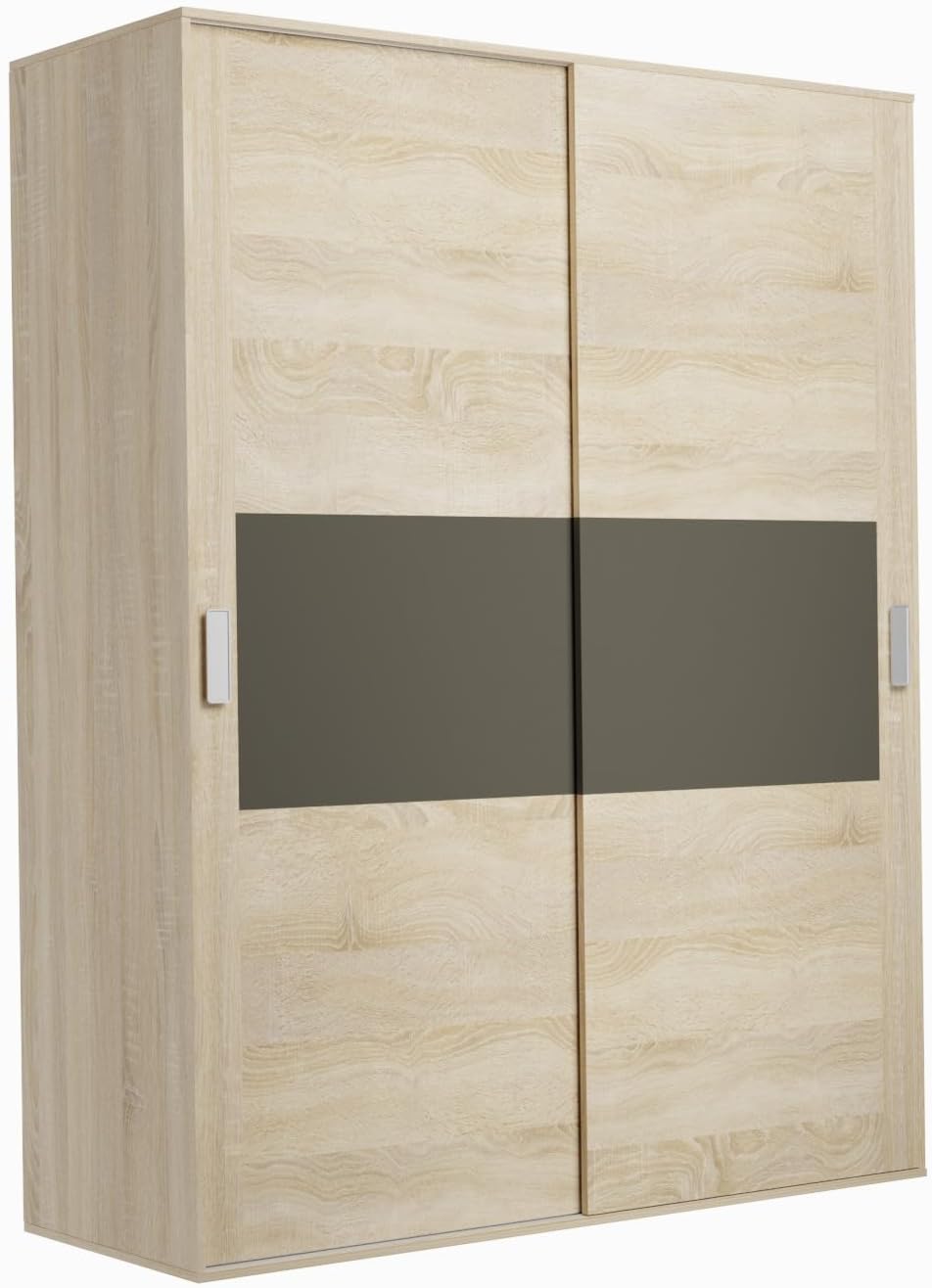 armario, amuéblate online, - de Dos Puertas Correderas con Altillo Modelo Helsinki para Dormitorios de Matrimonio e Infantiles