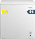 Cecotec 198M congelador horizontal, 198L Bolero CoolMarket Chest 198M White D. Cesta con Asas, Puerta ZeroG (80o-30o), Control Mecánico LED, Compacto