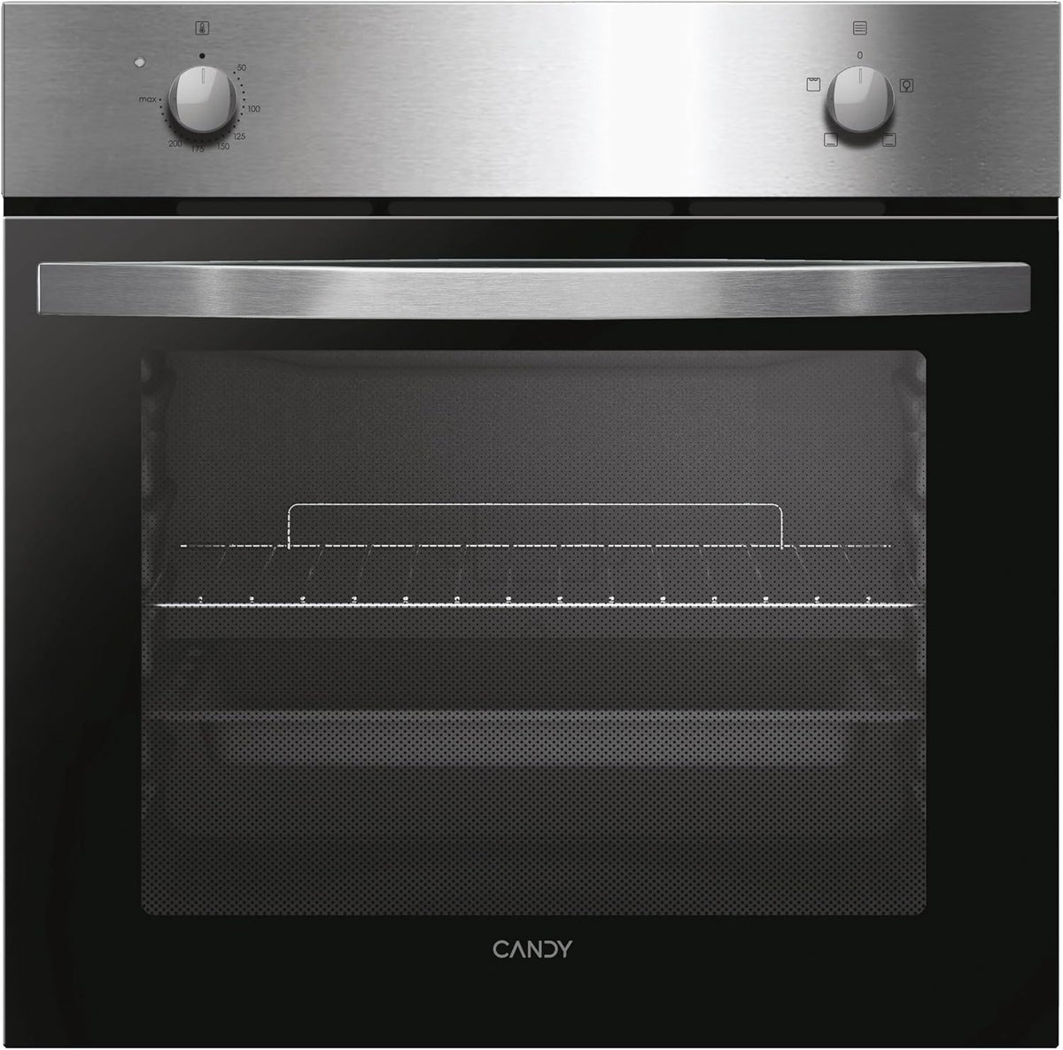 horno de pared X200, CANDY, Idea FIDCP X200, 70L, 1 Bandeja y 1 Rejilla, 4 Funciones, 2 Mandos Mecánicos, Horno Estático, Limpieza Aquactiva