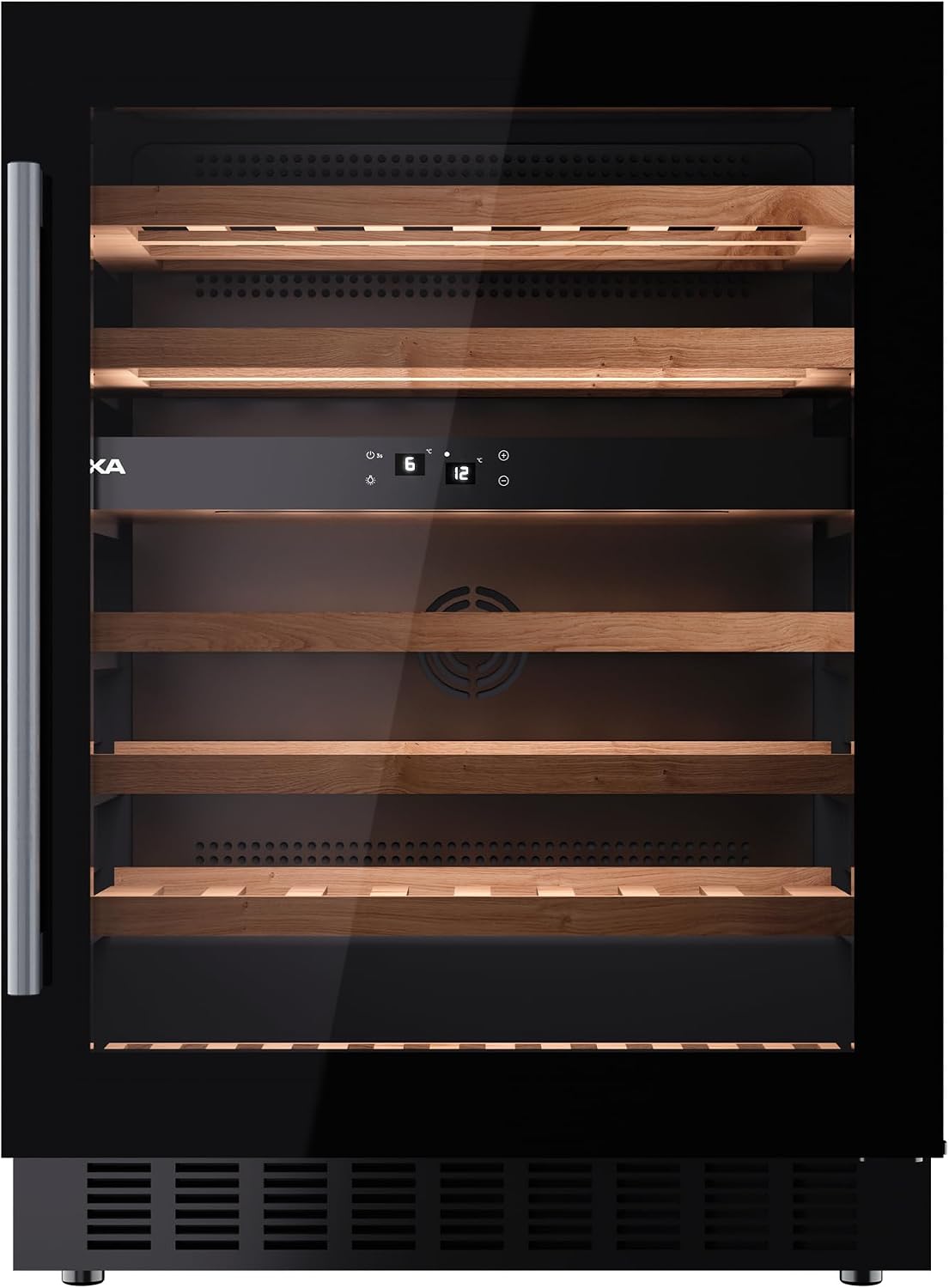 vinoteca, Teka, Iluminación LED, Control Electrónico de Temperatura, Puertas Reversibles, Patas Regulables, Capacidad Total 150, 134 Litros