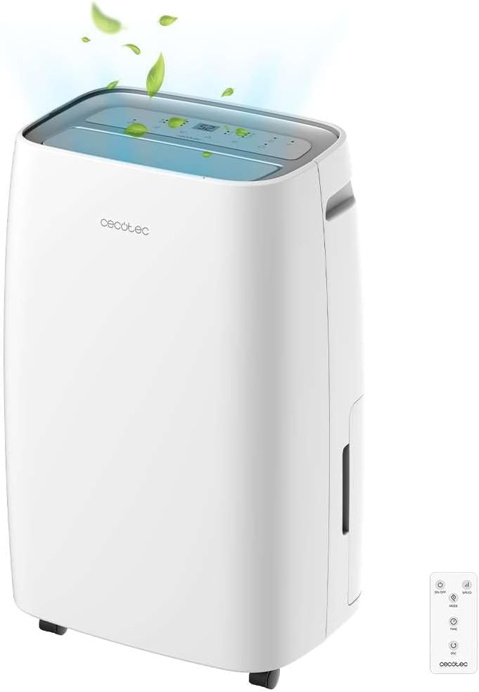Cecotec deshumidificador, Depósito Extraíble de 6L, Deshumidificación de 30L, día, Selección de Humedad, Secado de Ropa