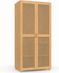 armario, IDMarket, EDHEN - de 2 puertas y madera de 80 cm con estantes de almacenamiento