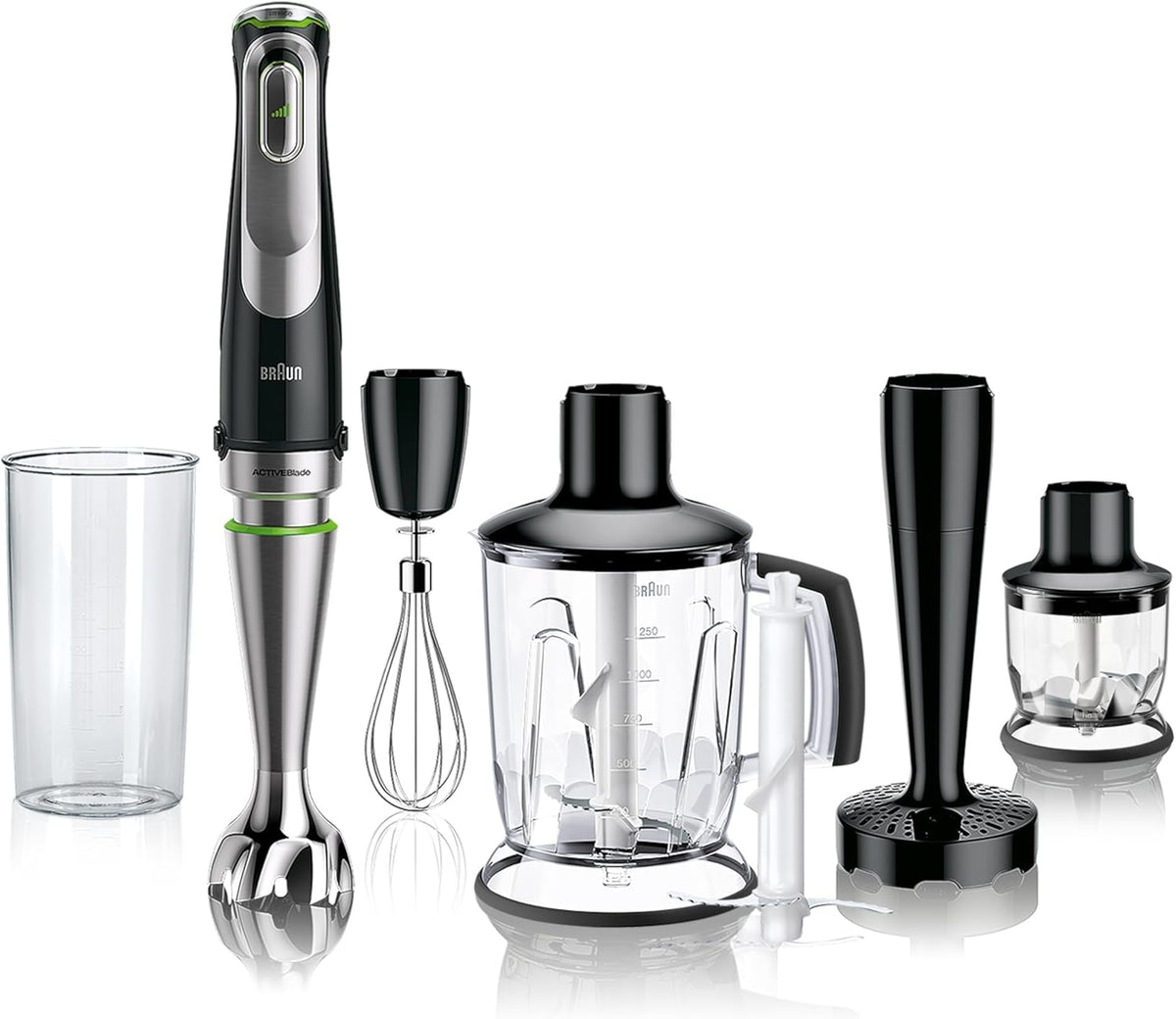 Batidoras de mano MQ9147X, Braun, Minipimer 9 - Batidora de Mano con Tecnología Anti Splash, Vaso 600mL, 1200W, Selección Precisa de Velocidad
