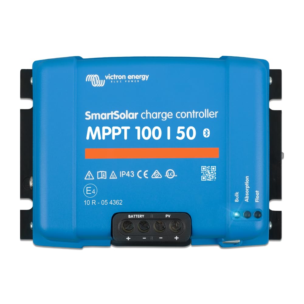 Controladores MPPT 24-, Victron Energy, SmartSolar MPPT 100V 50 amperios 12, 24-Voltios Controlador de Carga Solar (Bluetooth)