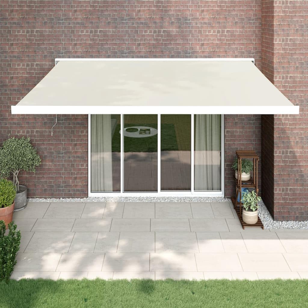 toldo, Faroom, Articulado Eléctrico con Mando a Distancia, Crema, Motorizado Incluye Soporte de Pared