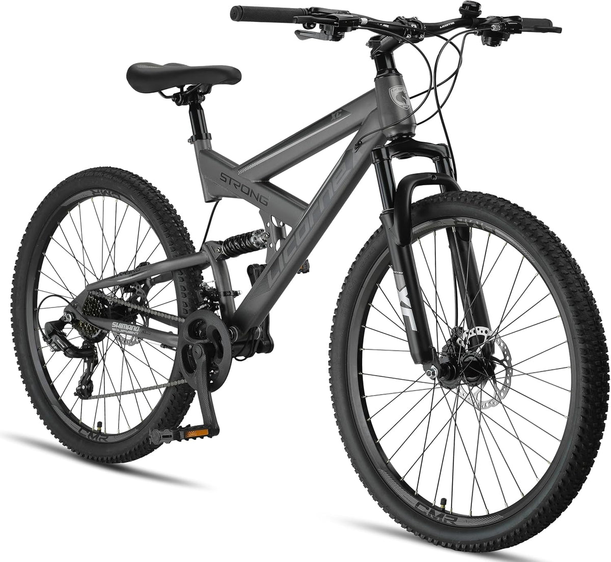 bicicleta de montaña, Licorne Bike, - 2D de alta calidad, 26, 27,5 y 29 pulgadas, cambio de 21 velocidades, con frenos de disco delanteros y traseros