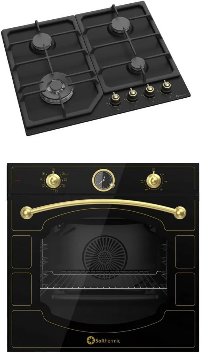 horno eléctrico, SOLTHERMIC, ANCHO 60 CMS, ENCIMERA 4 FUEGOS, HORNO 64 L., CONJUNTO ENCIMERA GAS + HORNO ELECTRICO MULTIFUNCION