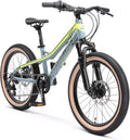 bicicleta de montaña, BIKESTAR, Cambio Shimano de 7 velocidades, Freno de Disco, Horquilla de suspensión, niños Bicicleta