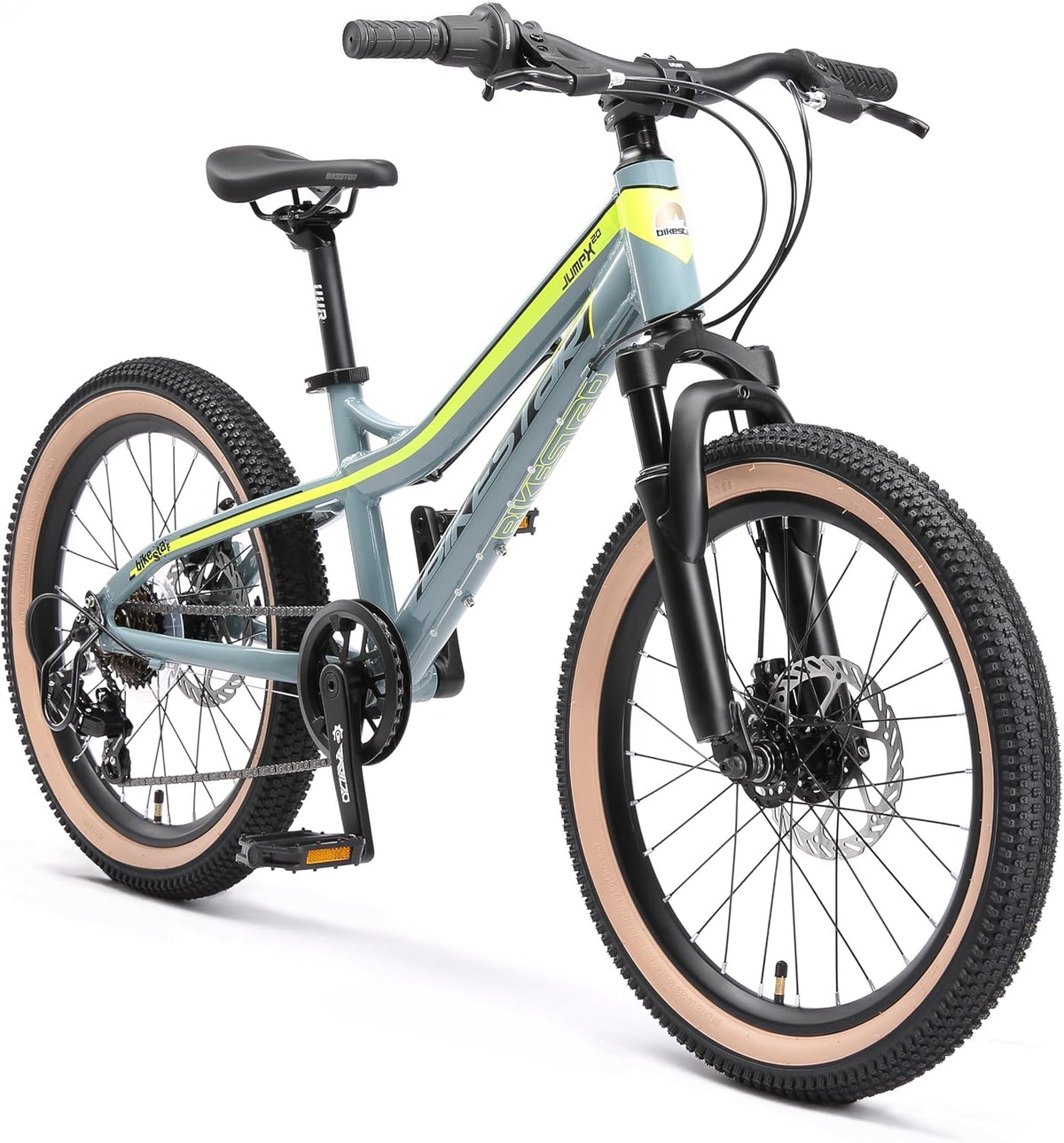 bicicleta de montaña, BIKESTAR, Cambio Shimano de 7 velocidades, Freno de Disco, Horquilla de suspensión, niños Bicicleta