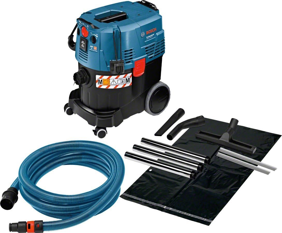 Aspiradoras industriales para sólidos y líquido, Bosch Professional, seco GAS 35 M AFC (potencia 1200 W, depósito de 35 l, manguera de 5 m)