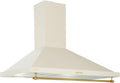 campana extractora, KLARSTEIN, Decorativa 90 cm con Luces LED, h, Extractor Cocina Flujo Aire 591.5m3, Campanas Extractoras Acero