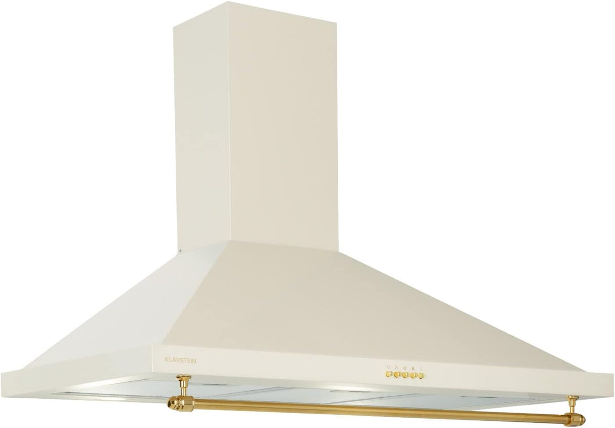 campana extractora, KLARSTEIN, Decorativa 90 cm con Luces LED, h, Extractor Cocina Flujo Aire 591.5m3, Campanas Extractoras Acero