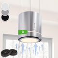 campana extractora, KLARSTEIN, 3 Modos, Campana Isla, h, Temporizador, Filtros de Carbón Activo, Extractor para Cocina con Flujo de Aire 540m3