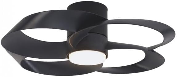 Ventiladores para el techo con lámpara, Mantra Iluminación, Ventilador de techo Rose negro LED 24W