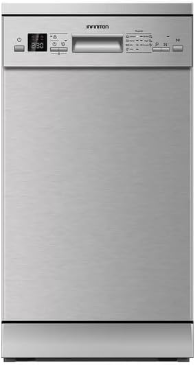 lavavajillas DIW-A45I, INFINITON ELECTRONICS, 10 Servicios, 7 Programas, Inox, Control electrónico por pantalla LED