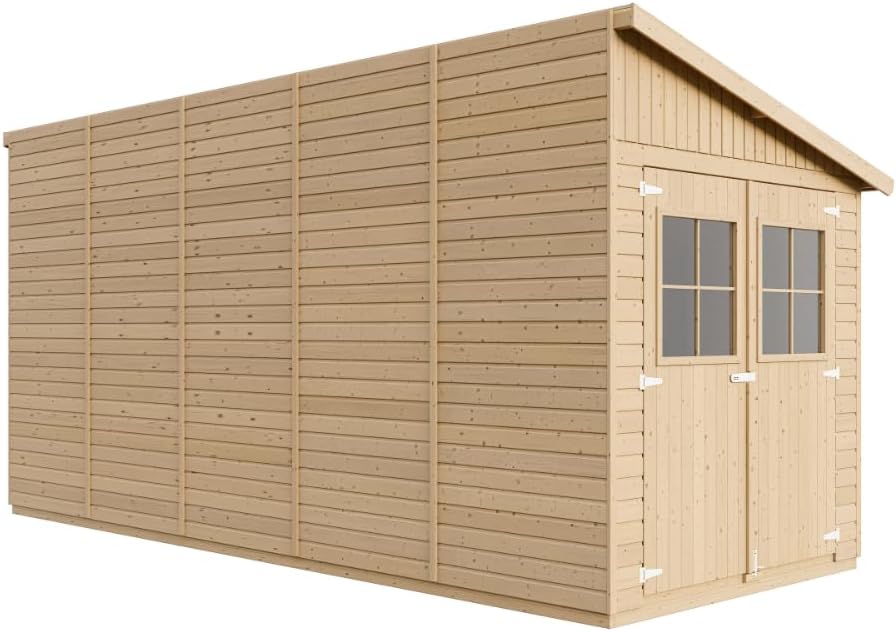 cobertizo de almacenamiento M341A, TIMBELA, 2 Ventanas