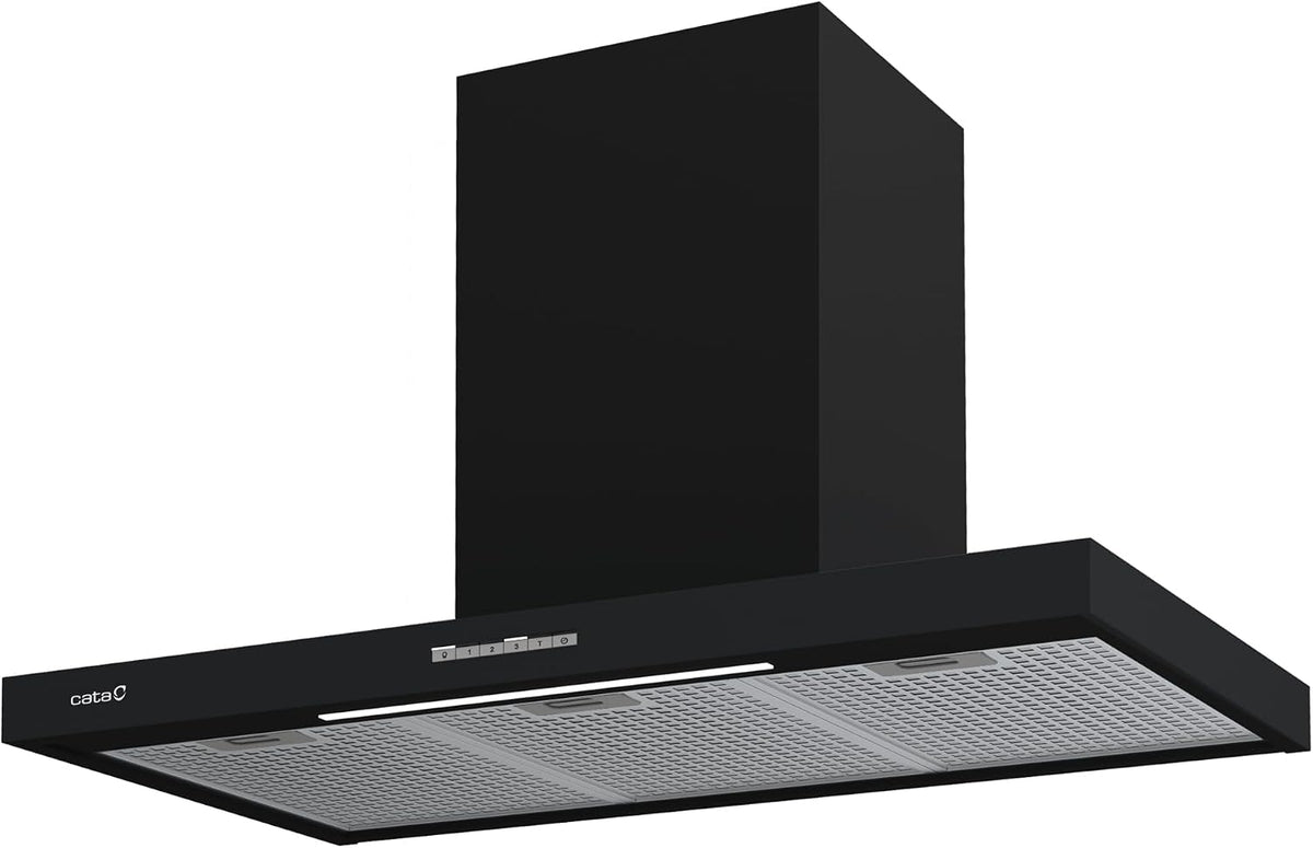 campana extractora BT3, Cata, Campana Decorativa Pared Sygma 9010 BK con 4 Niveles de Extracción
