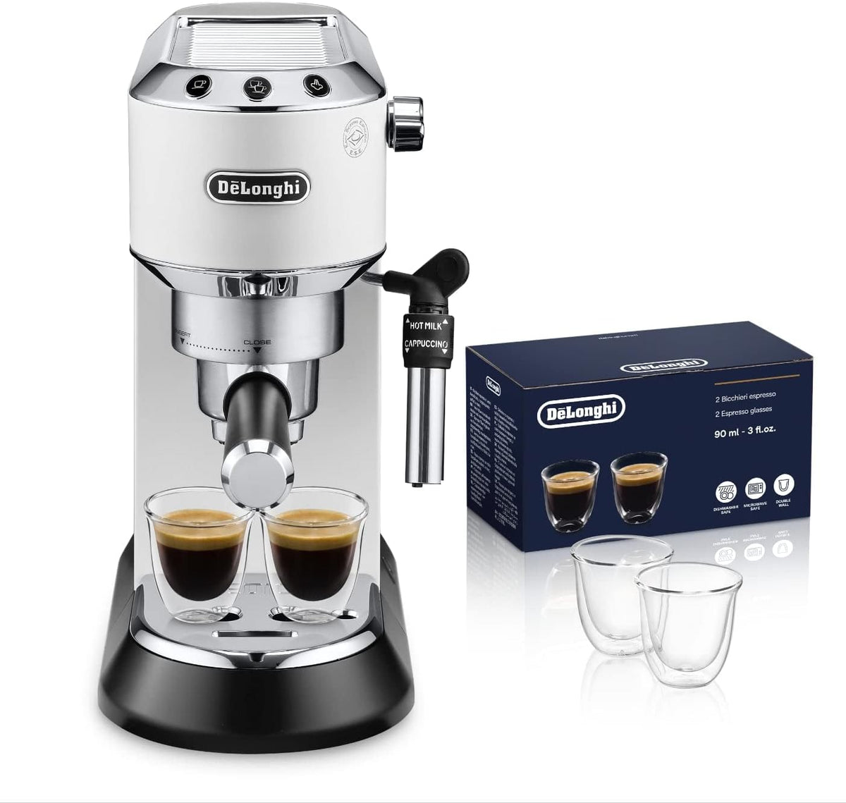 De'Longhi EC685 cafetera, EC685.W, DeLonghi Dedica - de Bomba de Acero Inoxidable para Café Molido o Monodosis