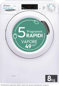 lavadora CSS128TW4-11, CANDY, Smart CSS128TW4-11 8 kg 1200 revoluciones Carga frontal 16 Programas Clase B