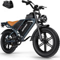bicicleta eléctrica QS7, DEEPOWER, Batería Extraíble 48V 60Ah, 35Ah, 20Ah, Autonomía 110-250KM, Motor con Par 120N·m, Neumáticos, Negro/Naranja/Azul