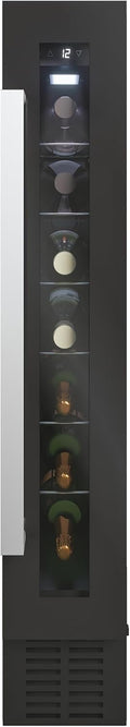 vinoteca, CANDY, Puerta Reversible, Tratamiento Anti-UV, Compresor Antivibraciones, LED, Clase C, DiVino CCVB 15, 20L, 7 Botellas, 6 Baldas, Negro