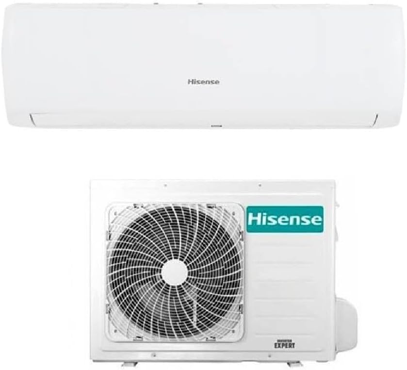 Hisense R32 aire acondicionado split, - Aire acondicionado con bomba de calor inverter R32 A++ integrado Easy Smart Wifi modelo 2025 (12000 BTU)