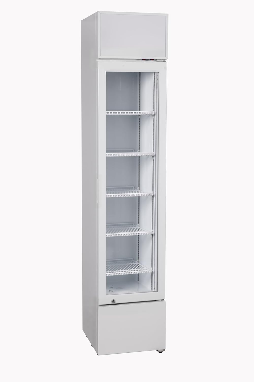 frigorífico para bebidas GSC2133, METRO Professional, 39x47.5x188cm, 133L, 200W, Puerta en Vidrio, con Cerradura, Blanco