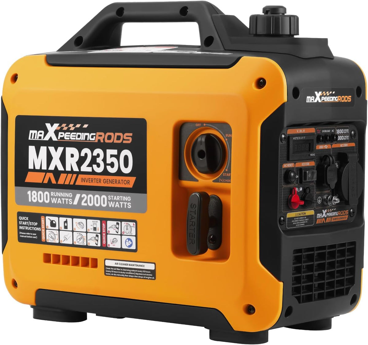 generador, maXpeedingrods, Pantalla Digital, Compacta y Ligera, para Camping Autocaravan