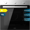 Cecotec M236000 horno de pared, Horno Integrable Multifunción 70L Bolero Hexa M236000 Inox Time. 2800W, 6 Funciones, Temporizador, Steam Base XXL