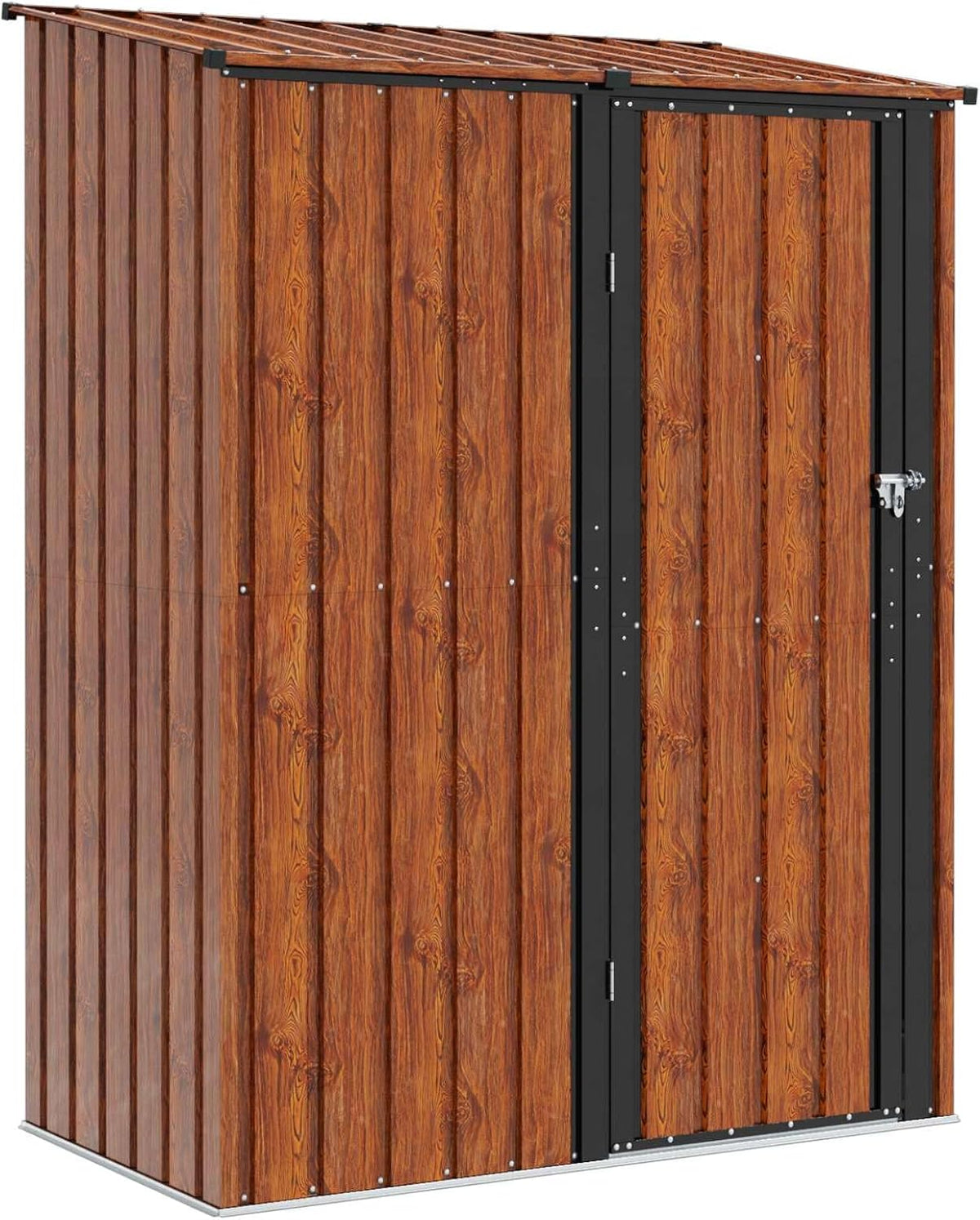 cobertizo de almacenamiento, Genérico, Cobertizos de jardín Marrón 153,5 x 86 x 200 cm Metal, Casa y jardín, Artículos de Exterior, 42011300