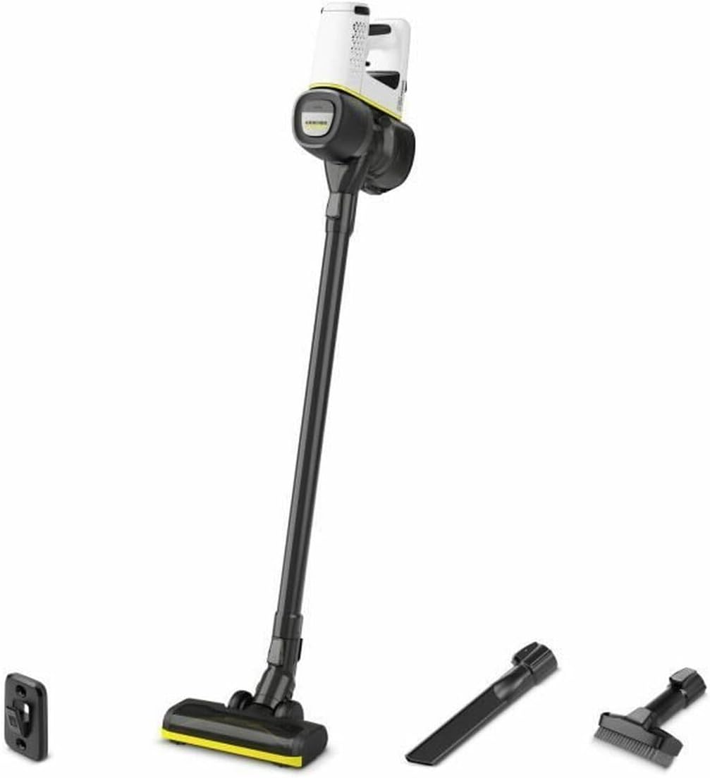 KÄRCHER aspiradora escoba, Aspirador a batería VC 4 Cordless myHome, 2 Niveles aspiración, batería 21.6 V, autonomía por Carga 30 min Aprox., Cargador