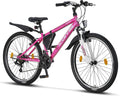 bicicleta de montaña, Licorne Bike, Guide Mountain Bike en bicicleta de 20, 24, 26, 27,5 y 29 pulgadas para niñas, niños, hombres y, Rosa/Blanco