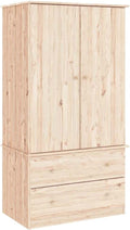 armario, vidaXL, de Madera Maciza Pino - de Dormitorio Independiente, Almacenaje y Pie - 90x55x170 cm