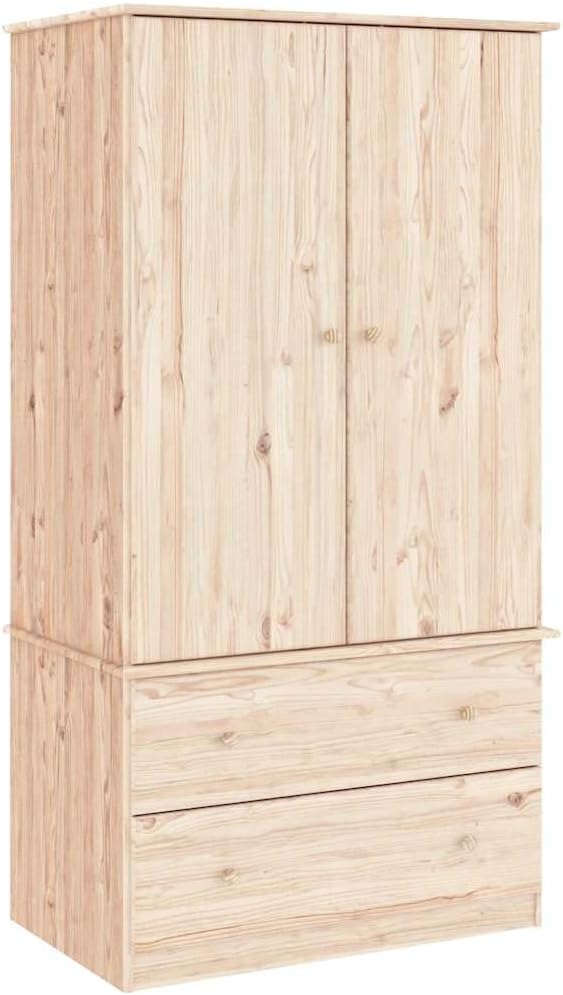 armario, vidaXL, de Madera Maciza Pino - de Dormitorio Independiente, Almacenaje y Pie - 90x55x170 cm